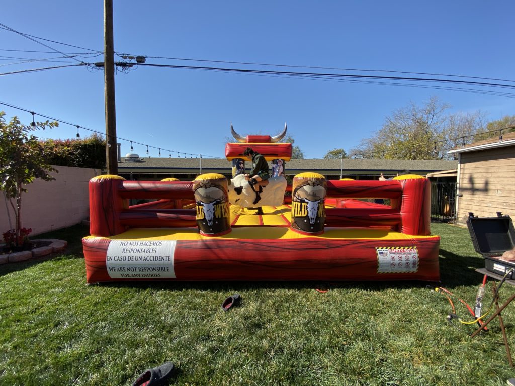 Wild West Mechanical Bull available for your next event! Birthday party, graduation, you name it! Perfect for both children and adults. Size: 16x16