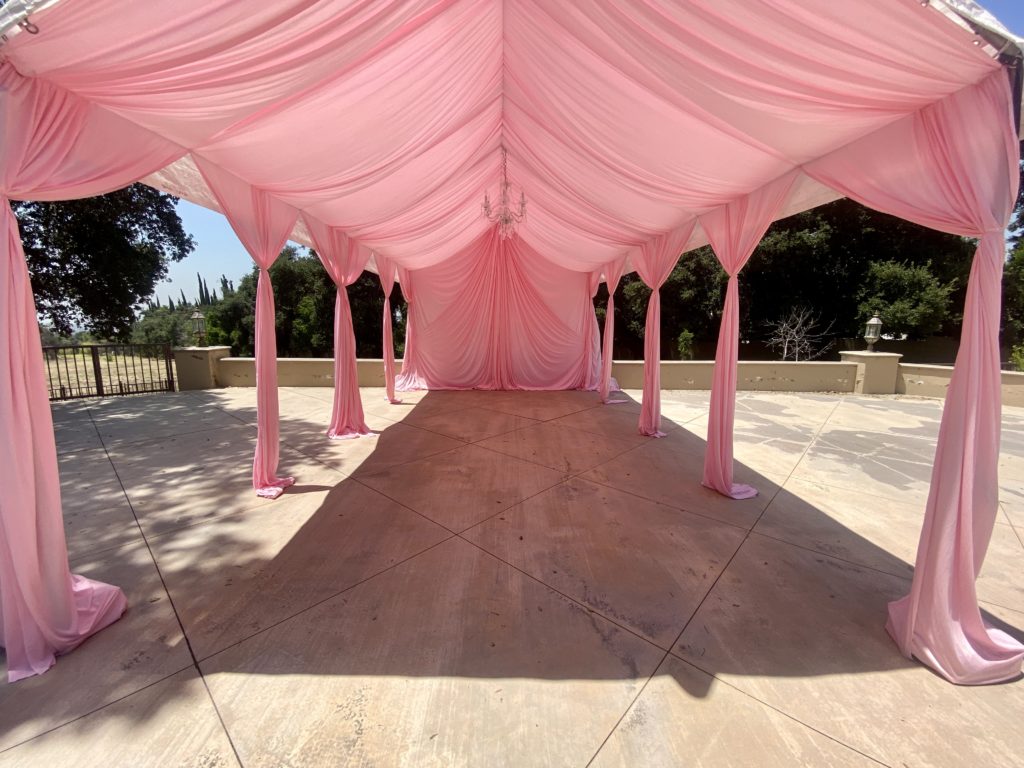 All Pink Tent Draping perfect for Pink Western Theme, Pink Cowgirl, Space Cowgirl Parties