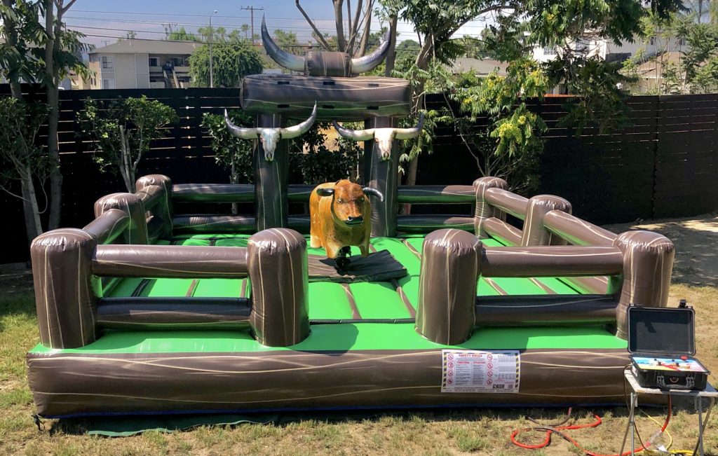 Green and Brown Mechanical Bull Rental Near Me Standard Size Perfect for birthdays, parties, holidays, company events, graduations and more
